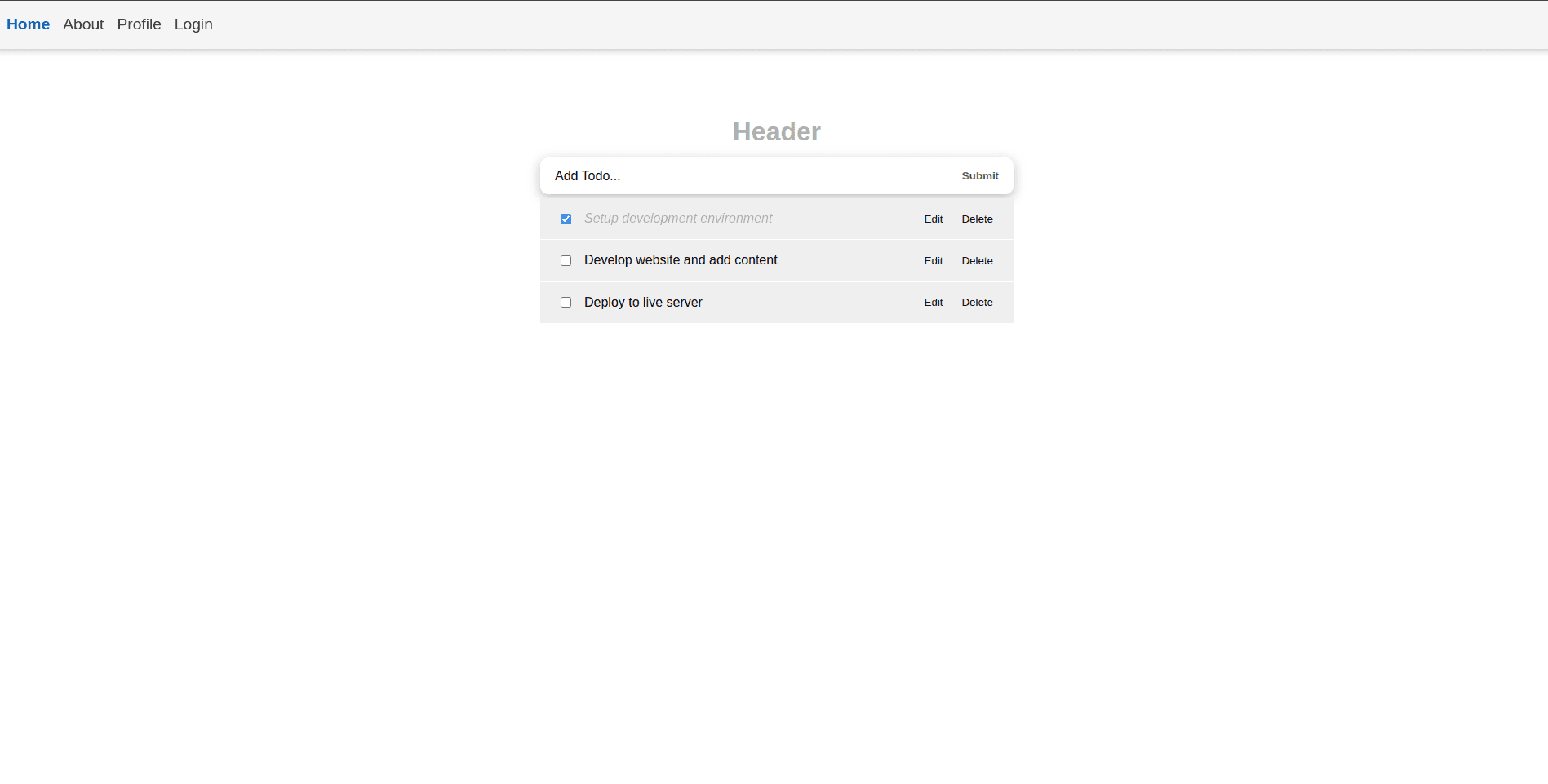 React TodoList
